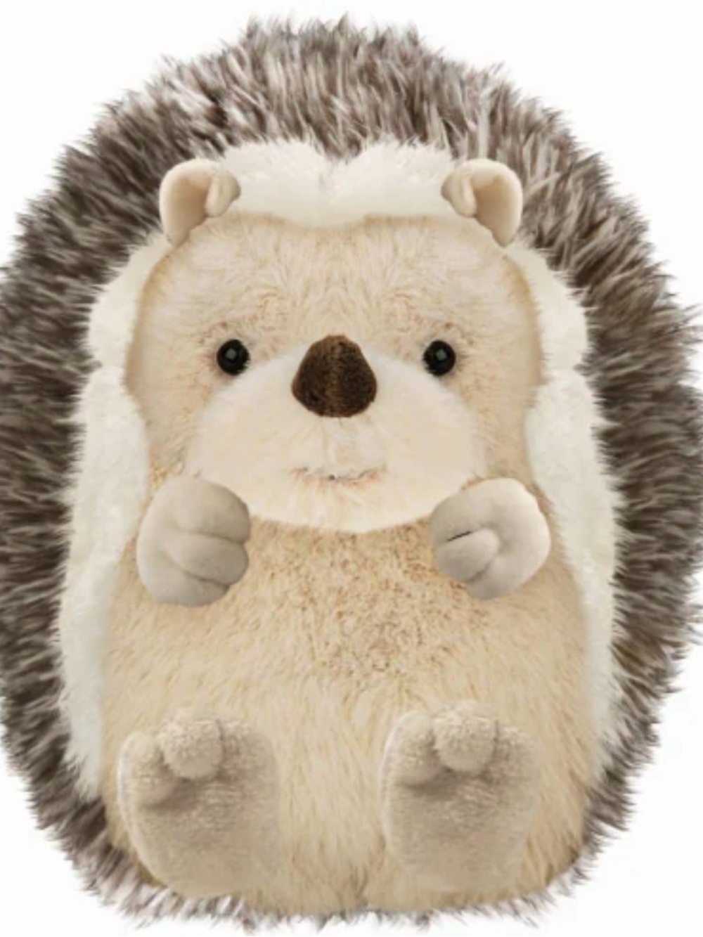 Aroma Home Snuggable Plush Hedgehog-Microwavable (Cream and Brown)
